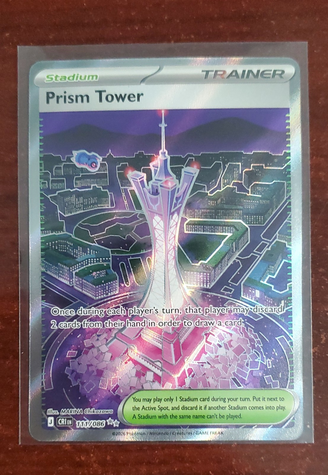 Prism Tower 111/086 Me04: Chaos Rising Holo