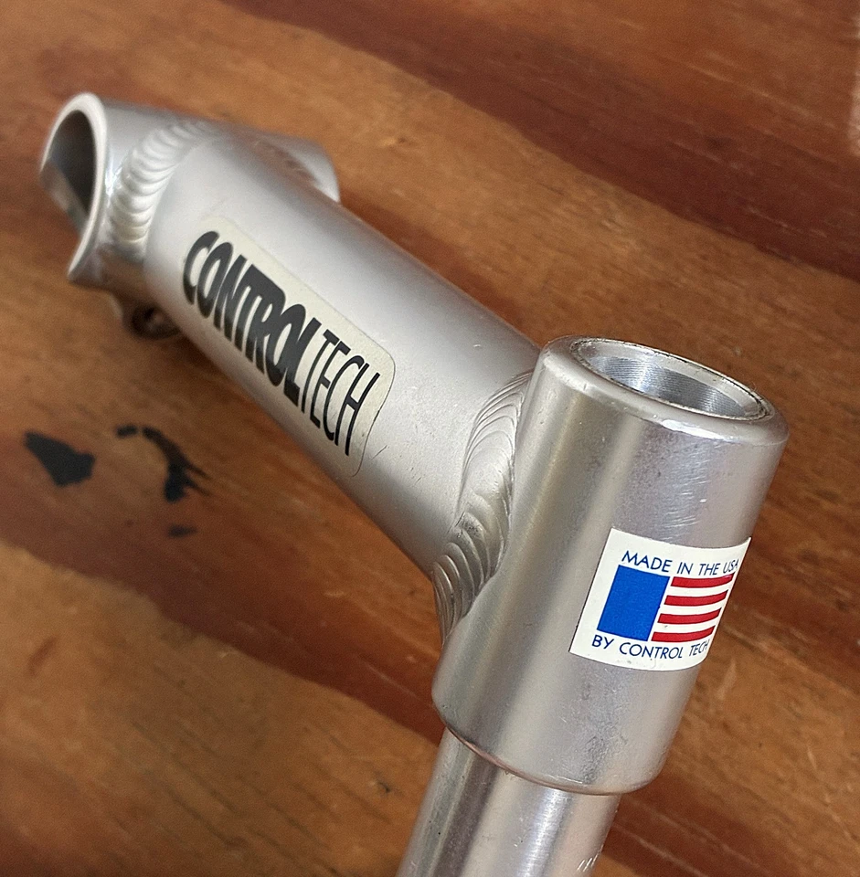 NOS Vintage Control Tech Aluminum Quill MTB Stem 135mm 25.4 Silver Made in USA - Image 3 of 4