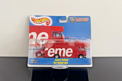 Supreme Hot Wheels Fleet Flyer & 1992 BMW M3 Red Limited for sale