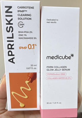 APRILSKIN Carrotene Clearing Solution 20ml & medicube Collagen Serum 30ml