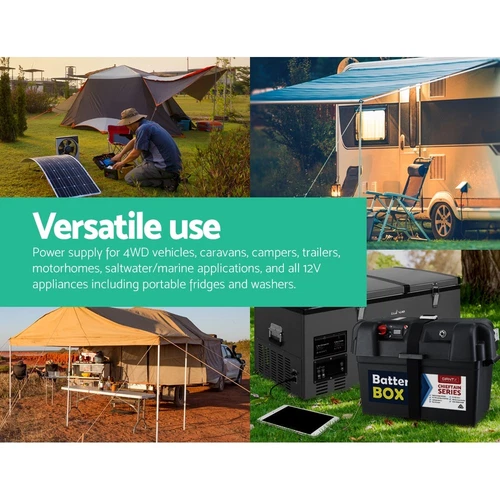 Giantz AGM Deep Cycle Battery 12V 140Ah Box Portable Solar Caravan Camping - Picture 6 of 7