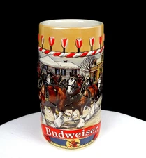 Anheuser Busch Budweiser CS66 Traditional Houses Vintage 6 3/8" Stein 1986