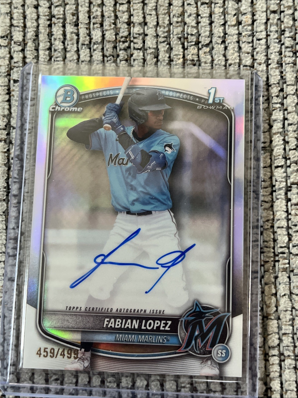 2025 Bowman - Chrome Prospect Autographs Fabian Lopez #CPA-FL Refractor /499 RC