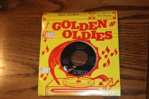 NEW VINYL 45 ELVIS PRESLEY WAY DOWN SEALED WITH DISPLAY CARD NEW UNPLAYED