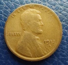 1913 D Lincoln Wheat Cent / Penny- Early Semi Key Date - Old US One Cent Coin #C