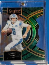 2023 Panini Select Premier Level Jared Goff #178 Green Prizm Die-Cut /5