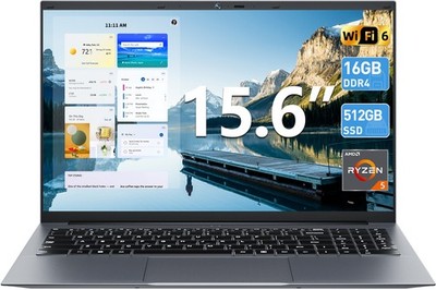 SGIN 15.6 inch Laptop 16GB RAM 512GB 1024GB SSD Up to3.60 Ghz Windows 11 Home
