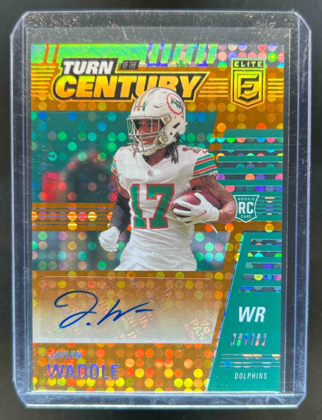 Jaylen Waddle Panini Chronicles Elite Turn of the Century Autographs #TOCJWA Orange