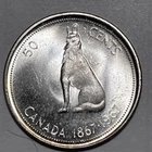 1967 Canada 50C Silver Half Dollar 100Th Anniversary Of Canada MS BU