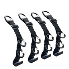 Car Headrest Hooks, Backseat Storage Organizer Hangers, Universal Vehicle Black