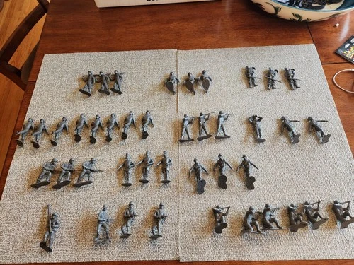 Marx Vintage BattleGround German Soldiers. A Lot of 42 Figures in VGC
