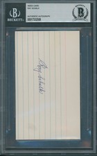 Ray Schalk Signed Index Card Beckett Authentic Autograph *2508