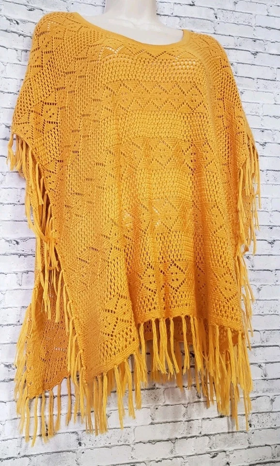 Top túnica kimono flecos crot crot charlotte Russe Y2K para mujer M playa boho hippie Foto 2 de 4