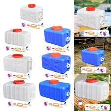 Portable Water Storage Tank with Spigot and Hose with Carry Handle Versatile
