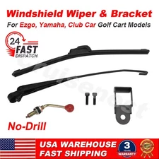 No Drill Universal Golf Cart Windshield Wiper & Bracket For Ezgo Yamaha Club Car