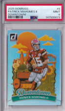2025 Panini Donruss Downtown PATRICK MAHOMES II #8 PSA 9 Kansas City Chiefs