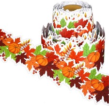 65.6 ft Thanksgiving Bulletin Board Border Fall Pumpkin ft,