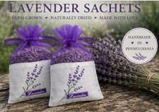 English Lavender Sachets | Handmade Closet Freshener | Natural Linen Scent