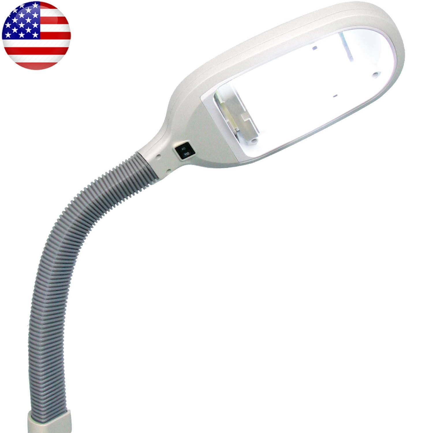 Adjustable Floor Lamp with Bendable Neck 27W CFL Daylight Beige for Living Room