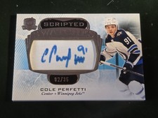 2021-22 The Cup Scripted Swatches Rookie Auto Patch /35 Cole Perfetti