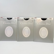 3PK Christian Dior L'Allure Ultra Silken Sheer Control Top Pantyhose Navy Size 2