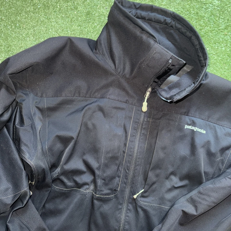 Куртка мужская PATAGONIA на молнии черная вафельная вязаная размер XL дышащая, КРАСИВАЯ! - Изображение 2 из 4