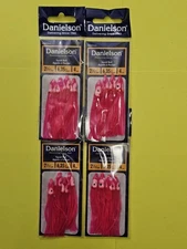 B-S73. FREE SHIPPING.  2.5 Inch Mini Salmon Hoochies. 4 Packs Of 4. As Pictured.