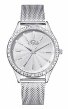 Buffalo Armband Uhr weiß silber farben Damen Uhr mit Glitzersteinen  (871)