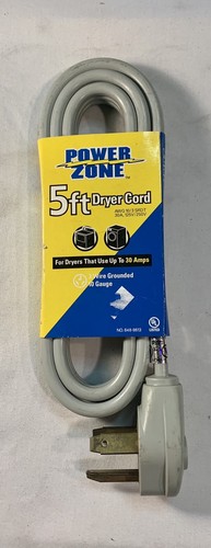 Power Zone 5FT 30A 3-Wire Dryer Power Cord Lot of 3 - Picture 2 of 3