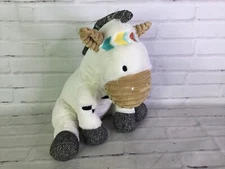 Levtex Baby Plush Zebra White Black Tan Stuffed Animal Lovey Boho