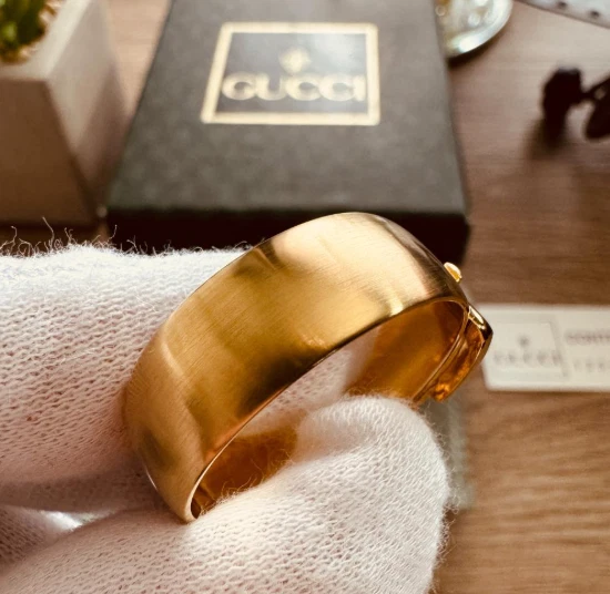 GUCCI Anillo Bufanda Seda "Anillo Diseño Cinturón Simple" de Japón MK1208 Foto 3 de 4