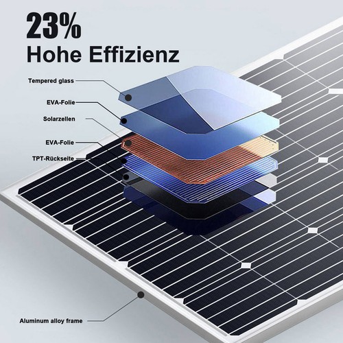 300W 12V Mono Solarpanel Starres Solarpanel Photovoltaikmodul Solarpanelkabel - Bild 10 von 14