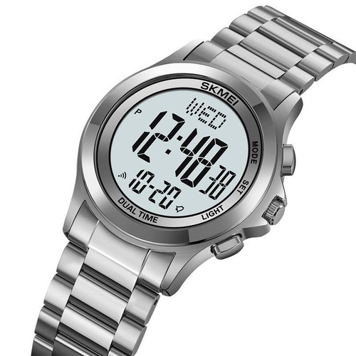 Orologio Sportivo Digitale Acciaio Inox Multicolore Tondo Moderno Classico Impermeabile - Foto 26 di 28