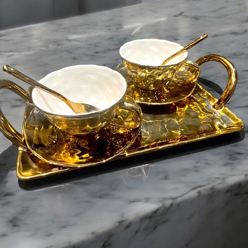 Seletti Mugs & Espresso Cups, Saucers & Spoons Fingers Gold PREOWNED £164 RRP - Picture 18 of 23