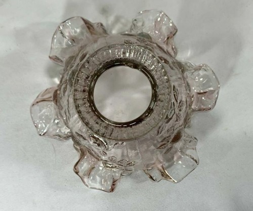 Vintage Home Interiors Glas Lampenschirm geriffelt gerippt Kirschen Leuchte Pflaume/Rose - Bild 6 von 11