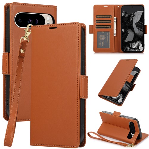 For Google Pixel 9A/9Pro XL/9Pro/9/8 PU Leather Flip Stand Wallet Case W/ Strap - Picture 18 of 57
