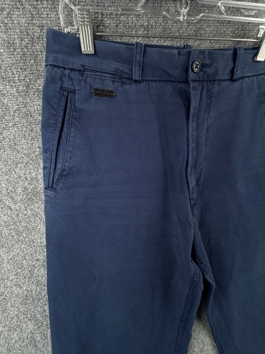 Pantalones Chinos DIESEL Platton Sarga Algodón 32X29 Adulto Diseñador Cónico Metal Logo - Imagen 5 de 24