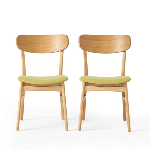 Noble House Dining Chairs Lucious Green Tea Oak (2-Set)