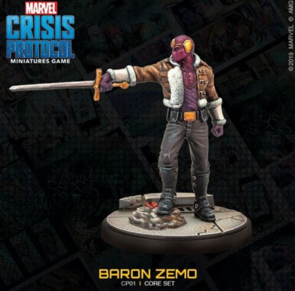 Базовый набор Marvel Crisis Protocol ТОЛЬКО Барон Земо, БЕЗ карт / жетонов