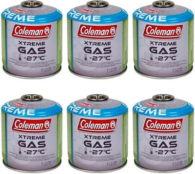 6x Coleman Wintergas C300 Xtreme -27°C 230g Gaskartusche Gaskocher Campingkocher
