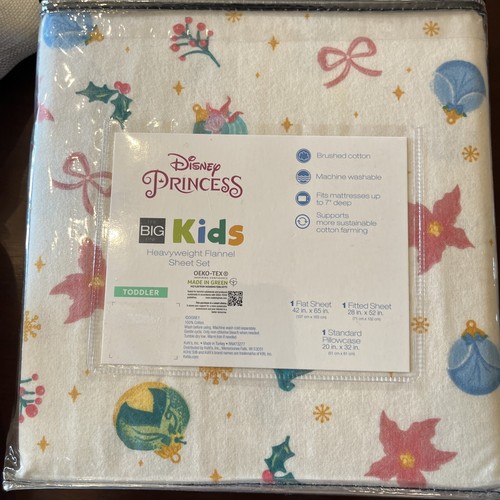 Neu Disney Holiday Prinzessin Weihnachten Flanell Bettwäsche Set KLEINKIND Große Kinder Eins - Bild 3 von 5