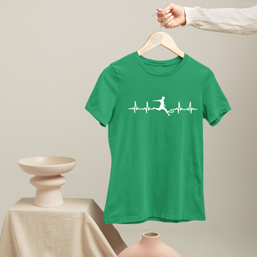 Football Heart Beat T-shirt Soccer Sports Goals Fan Football Lovers Gifts - Picture 5 of 22
