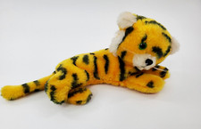 Vintage Dakin Tiger Plush 8" Orange Black Stripe Laying Cub Plush Toy B50