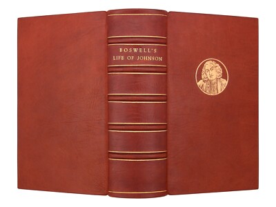 The Life of Samuel Johnson by James Boswell, Signed Harcourt Leather Binding