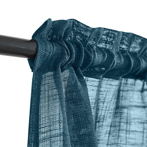 Sheer Valance Curtain Linentextured Valances For Kitchen Living Room Bedroom Voi - Picture 3 of 8