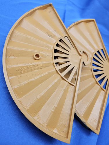 2 Burwood Prod. Co. GOLD FANS 2811 C Vintage Wall Decor USA 1987 - Hearts - Picture 5 of 6
