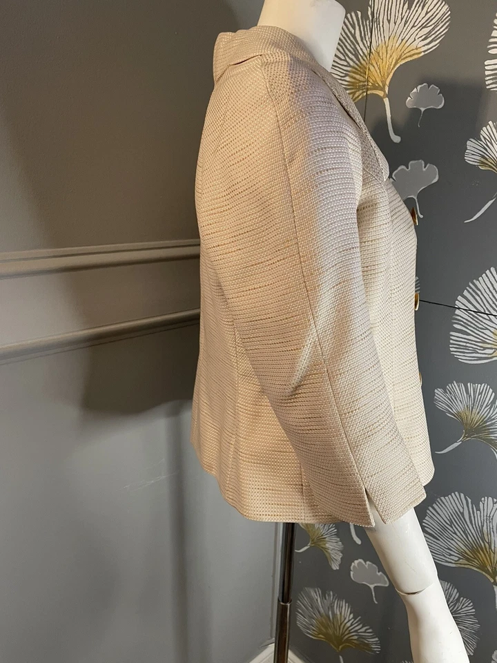 Traje Falda Doble Pecho Marfil Pastel Pálido Amanda Smith Talla:10, Falda 12 Foto 2 de 4