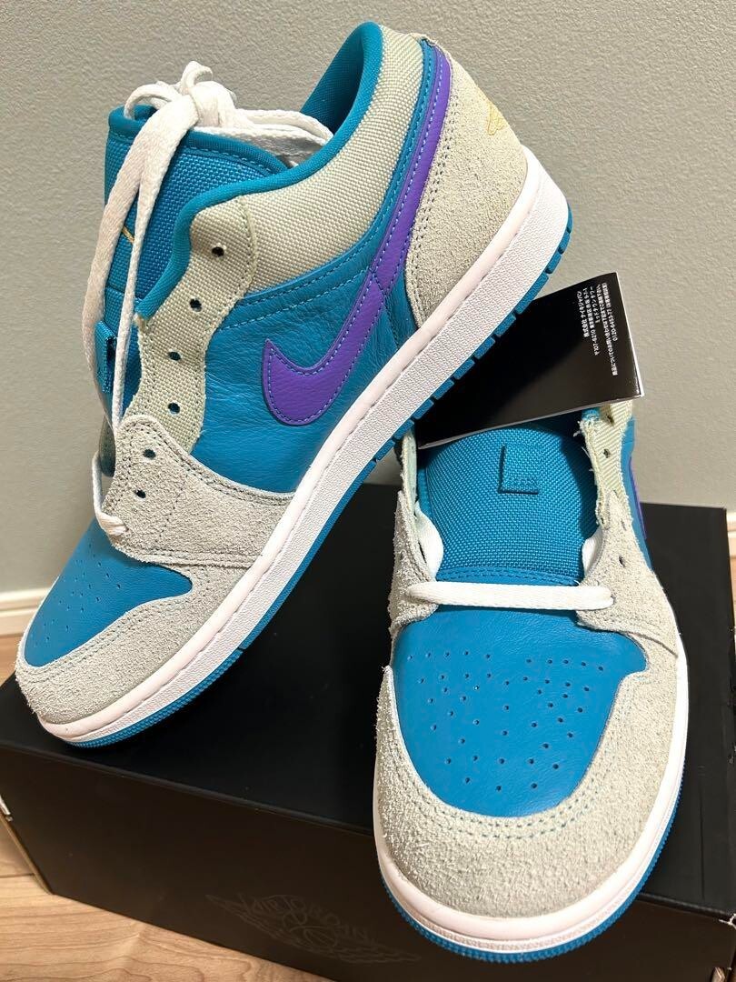 【NIKE】AIR JORDAN 1 LOW/27.5cm/DX4334-300 DX4334-300 Nike Air Jordan 1 Low Aquatone Psychic Celestial