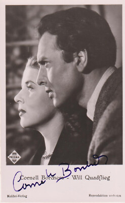 CORNELL BORCHERS Original Autogramm signierte Kolibri Postkarte 50er Jahre