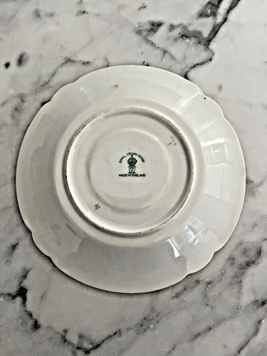 Piattino floreale porcellana dipinto a mano Royal Crown Derby 1940 circa - Foto 2 di 3